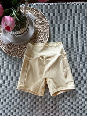Women’s Light Yellow Active Shorts